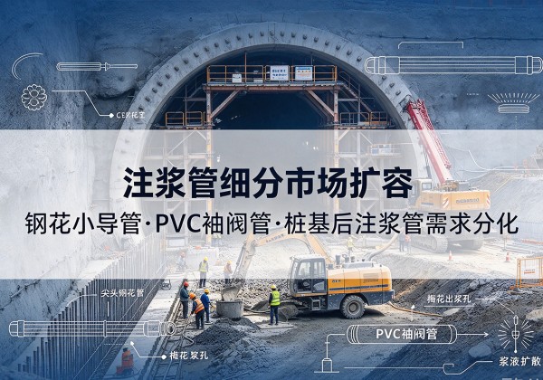 源城注浆管细分市场扩容，隧道钢花小导管、PVC 袖阀管、桩基后注浆管需求分化